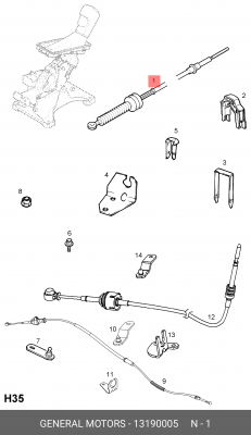 трок КПП!\Opel Astra H 2004-2015 13190005 GENERAL MOTORS
