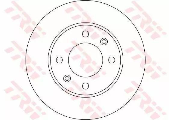 Диск тормозной PEUGEOT 307 CITROEN C2,C3,C4 задний (1шт.) TRW DF4185 TRW