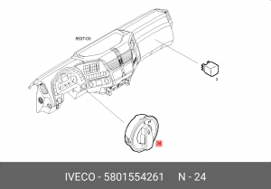 КНОПКА (10013160/170220/0075989) 5801554261 IVECO