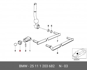 Втулка BMW 5 (E34) кулисы КПП OE 25 11 1 203 682 BMW
