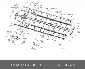 Консоль агрегата, справа, оцинк. 1283504 SCHMITZ CARGOBULL