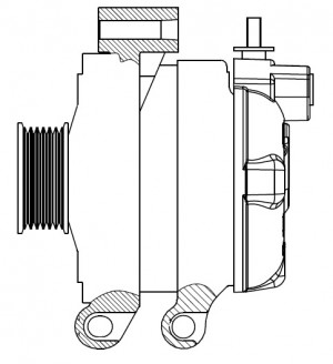 Генератор для а/м Land Rover Range Rover III (09-)/Range Rover Sport I (09-) 5.0 LG 1033 START VOLT