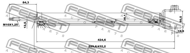 Амортизатор задний NISSAN TEANA J33 2014- 02650906R 02650906R FEBEST