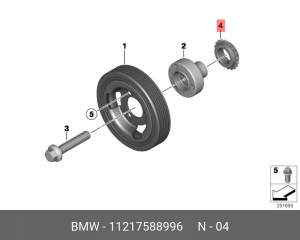 звездочка коленвала!\ BMW F20 11 21 7 588 996 BMW