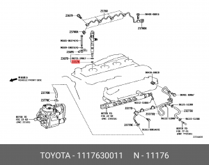 TOYOTA HI ACE (2005>)/ HI LUX (2005>) 11176-30011 TOYOTA