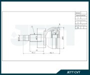 ШРУС внешний 411196 V411196 V411196 JETT