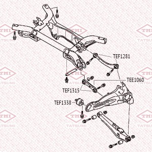 Сайлентблок заднего верхнего поперечного рычага MITSUBISHI Lancer -09 TEF1281 TEF1281 TATSUMI