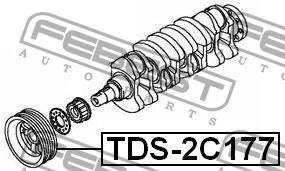 Шкив коленвала TDS-2C177 TDS-2C177 FEBEST