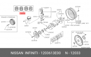кольца поршневые 12036-13E00 NISSAN