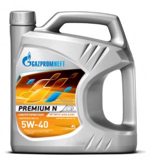 Масло моторное синтетическое Premium N 5W40 SN/CF, A3/B4 4л 253140423 GAZPROMNEFT