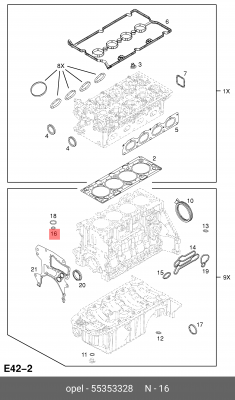 уплотнительное кольцо 55353328 55353328 DAEWOO