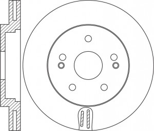 Диск тормозной KIA Sorento III (15-) передний (1шт.) NIBK RN1652 NIBK