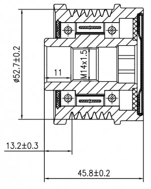 Шкив с обгонной муфтой генер. для а/м Lexus RX (15-) 3.5i (SGP 0192) SGP 0192 START VOLT