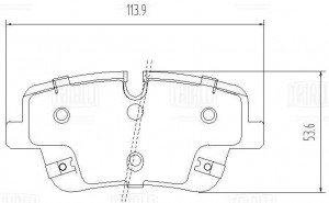 Колодки торм. Hongqi HS5 (19-) диск. зад. (PF 4416) PF 4416 TRIALLI
