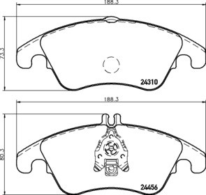 Колодки тормозные MERCEDES C (W204,S204),E (W212,S212,A207) передние (4шт.) TEXT 2431005 TEXTAR