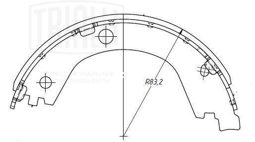 Колодки тормозные ГАЗель Next-C41R92 дв.CUMMINS ЕВРО-5 стояночного тормоза компл GF 4406 TRIALLI