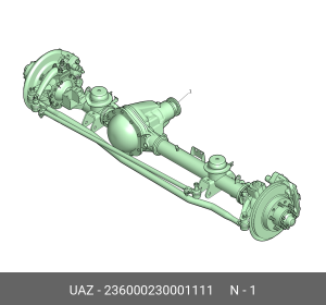 Мост передний УАЗ-3163,2360 в сборе Спайсер (перед.отнош. 4,625,под ГУР,без АБС) 236000230001111 UAZ UAZ