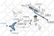 сайлентблок рычага!\Land Rover Freelander 1.8/1.8i/2.0Di/2.0TD/2.5 V6 98-06 7701254SX STELLOX