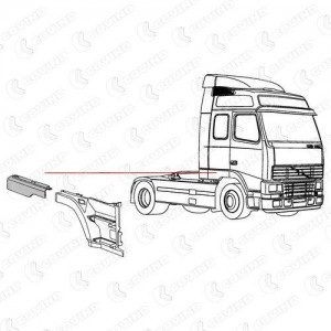 крыло !правое\ VOLVO FH12(G1/2), FH16(G1/2) 0FH204 COVIND