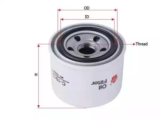 Фильтр масляный  MITSUBISHI SPACE WAGON 2,4 1998 - 2004  MITSUBISHI GALANT 2,5 2 C1013 SAKURA