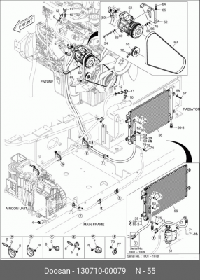 130710-00079 Натяжитель ремня 130710-00079 DOOSAN