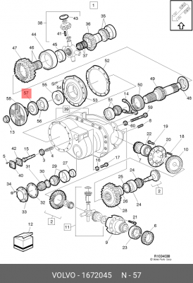 Крышка редуктора EV87/91/RS1365/RT2610/3210 1672045 VOLVO