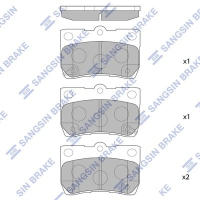 Колодки тормозные LEXUS GS300,GS430,GS450H задние (4шт.) SANGSIN SP2083 SANGSIN