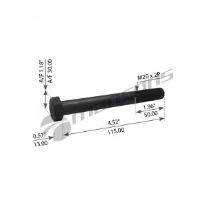 болт амортизатора !M20x2x50 L=115 \ROR 780.021 MANSONS