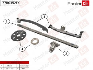 Комплект цепи ГРМ TOYOTA 2RZ-FE 77B0352FK 77B0352FK MASTER KIT