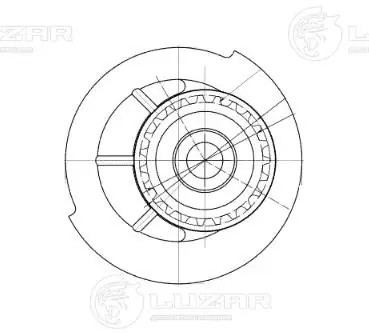 Насос водяной для ам Opel Astra F (91-) 1.4i,1.6i (LWP 2116) LWP 2116 LUZAR