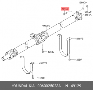 болт! M6\ Hyundai H1/H300/I800/H100/Starex 07-14 0060025023A HYUNDAI