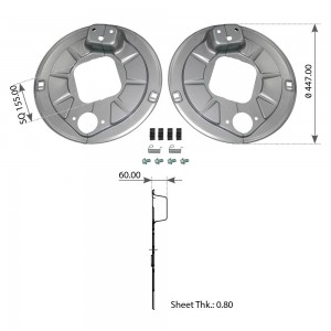 Защита тормозная комплект SN4220 BPW95 ECO Drum 300655 MANSONS