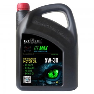 Масло моторное GT OIL GT Max SN/CF 5W30 синт.4л 8809059408971 GT OIL
