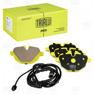 Колодки тормозные дисковые задние керамические PRO (с датчиком) PF4012CR TRIALLI