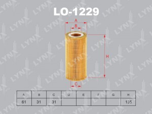 Фильтр масляный MERCEDES E (W210,W211),S (W220),C (W203) LYNX LO-1229 LYNXAUTO
