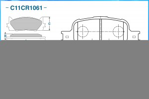 Тормозные колодки передние Low Metallic C11CR1061 C11CR1061 CWORKS