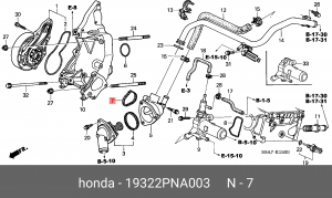 САЛЬНИК СИСТЕМЫ ОХЛАЖДЕНИЯ 19322PNA003 HONDA