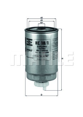 Фильтр топливный KC18/1 MAHLE KNECHT