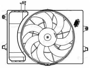 Э/вентилятор охл. для а/м KIA SeltoS(19-)/Soul III (19-)2.0i (с кожухом) LFK0849 LFK 0849 LUZAR
