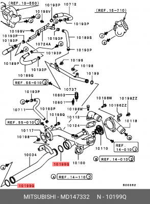 КОЛЬЦО НА ПОМПУ F16 D81W CW6W DJ MD147332 MD147332 MITSUBISHI
