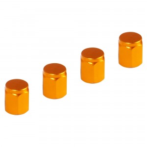 Колпачки на шинный вентиль K-3, оранжевые, металл, 4 шт. (AVC19) AVC19 AIRLINE