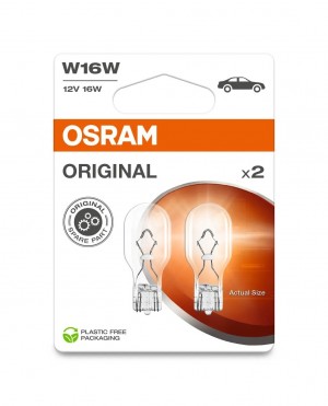 Лампа 12V W16W W2.1x9.5d блистер (2шт.) OSRAM 9212BL OSRAM