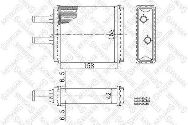 радиатор печки\ KIA Sportage II all 99-03 1035106SX 10-35106-SX STELLOX