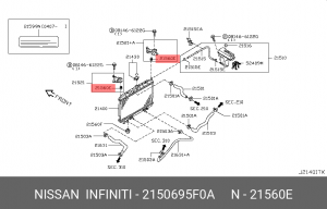ВТУЛКА РАДИАТОРА ВЕРХНЯЯ 21506-95F0A 21506-95F0A NISSAN
