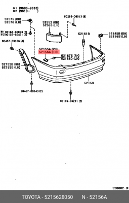 Кронштейн 52156-28050 TOYOTA