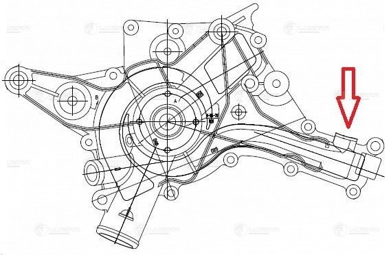 Насос водяной для ам Mercedes-Benz С (00-),E (96-) 3.2i [M112,113] (LWP 15321) LWP 15321 LUZAR