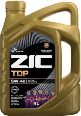 Масло моторное ZIC TOP A3/B4/SN/CF 5W40 синт.4л 162682 ZIC