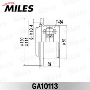 ШРУС внутренний FORD GALAXY 95-/SKODA SUPERB 02-/VW SHARAN 95- (GSP 650019) GA10 GA10113 MILES