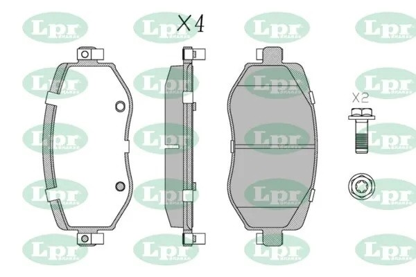 Колодки тормозные дисковые 05P2005 05P2005 LPR