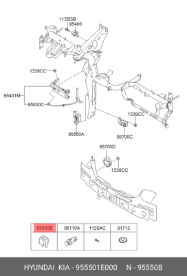 Реле поворота HYUNDAI Elantra (06-) KIA Cerato (08-) OE 955501E000 HYUNDAI KIA